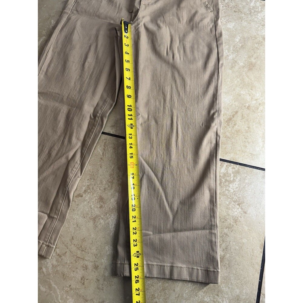 Ella Moss Womens Pants Brown Cropped Wide Leg Pockets High-Rise Belt Loops Sz 6 - Picture 15 of 16